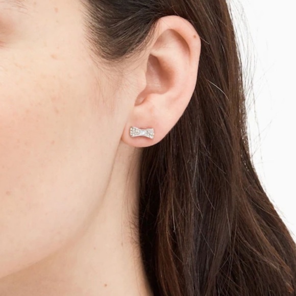 KATE SPADE • Silver Ready Set Bow Necklace Earrings Set - Picture 6 of 7